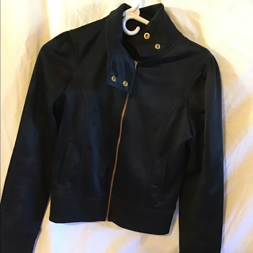 Express black motorcycle jacket